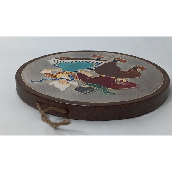 Westraven Utrecht Holland Wall Hanging Decor Stonewear Dancing Couple 5.25" - Picture 7 of 9